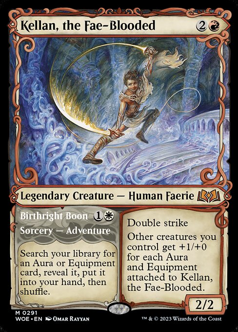 Kellan, the Fae-Blooded // Erb-Segen (V.1) XWOE-291 Mythic Excellent Englisch Foil
