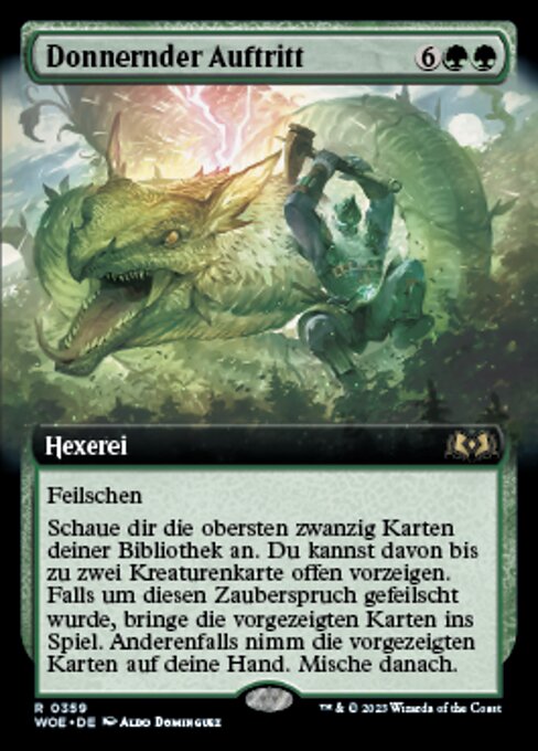 Donnernder Auftritt XWOE-359 Rare Near Mint Deutsch
