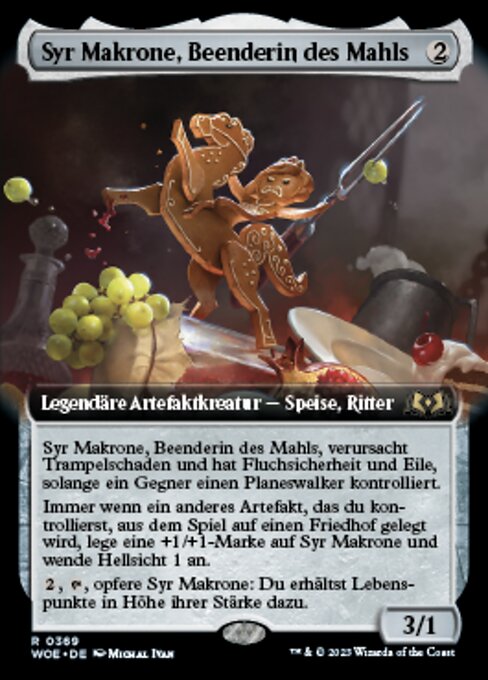 Syr Makrone, Beenderin des Mahls XWOE-369 Rare Near Mint Deutsch