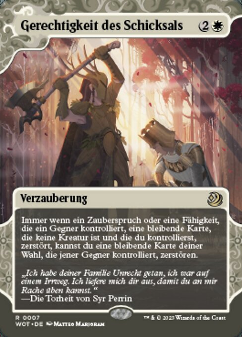Gerechtigkeit des Schicksals (V.1) WOT-7 Rare Near Mint Deutsch