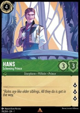 Hans - Hinterhältiger Prinz 1TFC-78 Rare Boosterfrisch Deutsch Foil