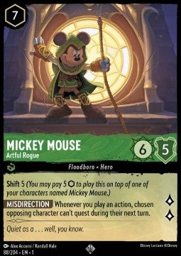 Micky Maus - Gewiefter Gauner (V.1) 1TFC-88 Super Rare Boosterfrisch Deutsch Foil