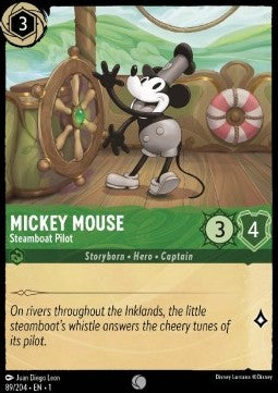 Micky Maus - Dampfschiff-Kapitän 1TFC-89 Common Boosterfrisch Deutsch
