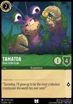 Tamatoa - Glanzlose kleine Krabbe 1TFC-92 Uncommon Boosterfrisch Deutsch