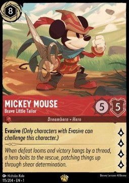 Micky Maus - Tapferes Kleines Schneiderlein 1TFC-115 Legendary Boosterfrisch Deutsch Foil