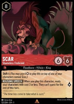 Scar - Schamloser Unruhestifter 1TFC-123 Rare Excellent Deutsch