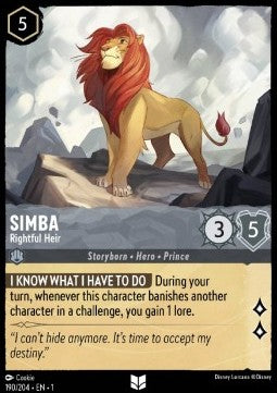 Simba - Rechtmäßiger Thronfolger 1TFC-190 Uncommon Boosterfrisch Deutsch Foil