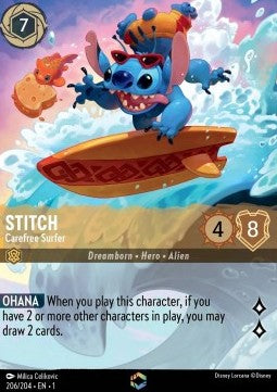 Stitch - Sorgloser Surfer (V.2) 1TFC-206 Enchanted Near Mint Deutsch Foil