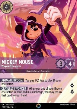 Micky Maus - Eigenwilliger Zauberer (V.2) 1TFC-208 Enchanted Boosterfrisch Deutsch Foil