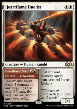 Heartflame Duelist // Herzflammenstreich WOE-228 Rare Good Deutsch