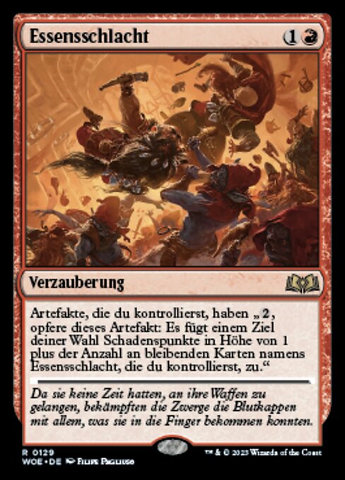 Food Fight WOE-129 Rare Near Mint Deutsch Foil