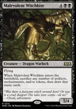 Malevolent Witchkite (V.1) XWOE-315 Rare Excellent Deutsch