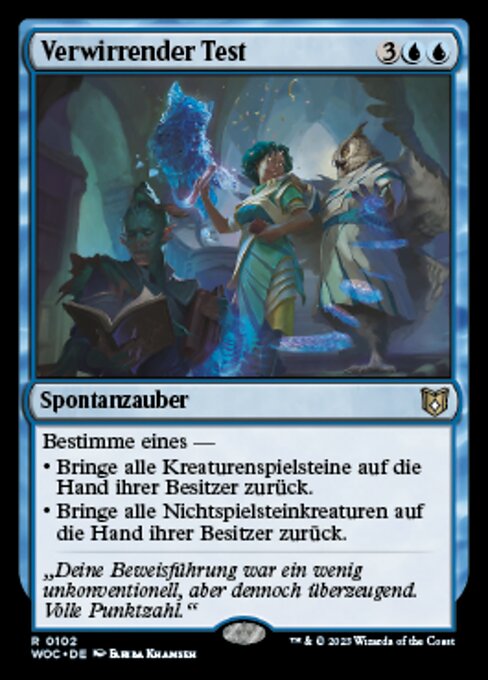 Verwirrender Test WOC-102 Rare Near Mint Deutsch