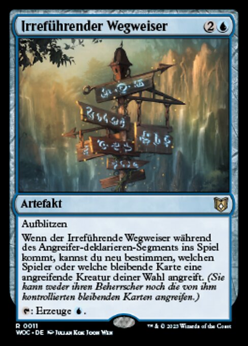 Irreführender Wegweiser WOC-11 Rare Excellent Deutsch