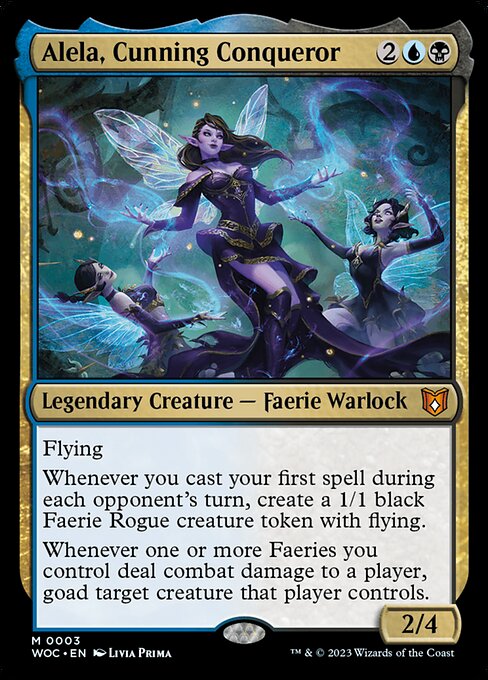Alela, Cunning Conqueror WOC-3 Mythic Near Mint Englisch Foil