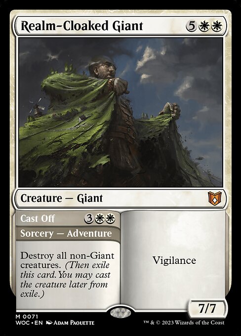 Realm-Cloaked Giant // Cast Off WOC-71 Mythic Near Mint Englisch