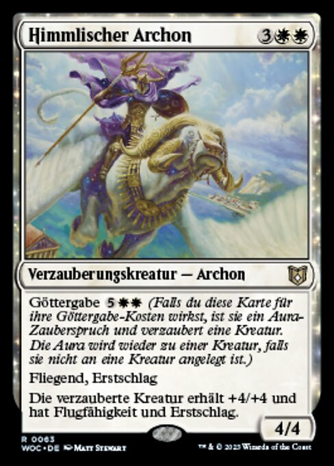 Himmlischer Archon WOC-63 Rare Excellent Deutsch