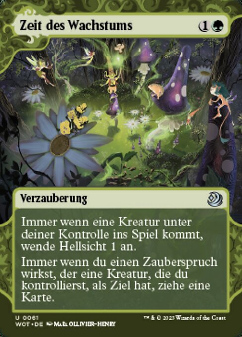Zeit des Wachstums WOT-61 Uncommon Near Mint Deutsch Foil