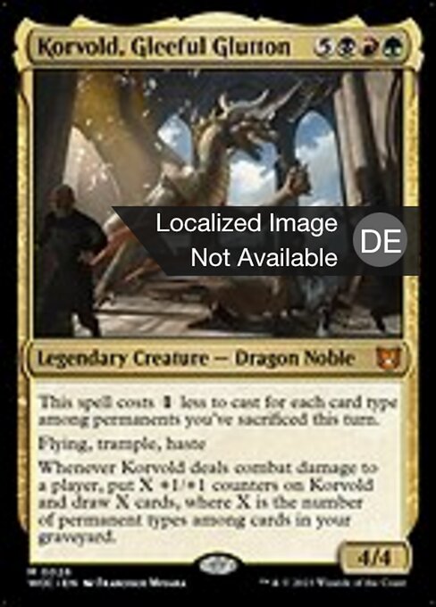 Korvold, Gleeful Glutton WOC-26 Mythic Near Mint Deutsch