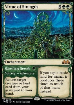 Virtue of Strength // Garenbruck-Wachstum XWOE-284 Mythic Near Mint Deutsch Foil