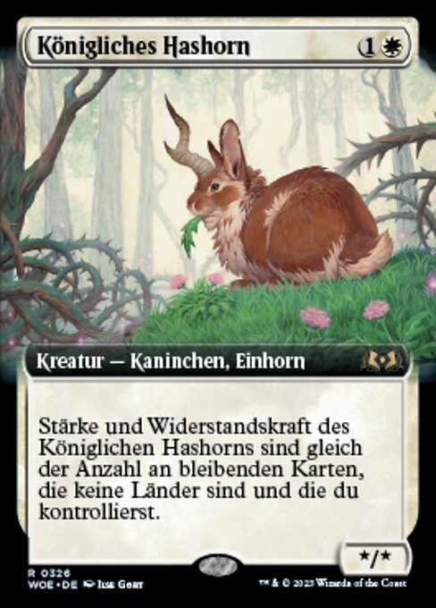 Königliches Hashorn XWOE-326 Rare Near Mint Deutsch Foil