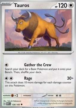 Tauros MEW-128 Uncommon Near Mint Deutsch Reverse Holo