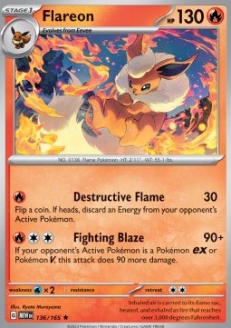 Flamara MEW-136 Rare Excellent Deutsch Reverse Holo