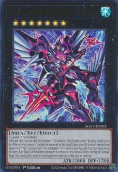 Full Armored Dark Knight Lancer (V.1) AGOV-EN041 Ultra Rare Near Mint Englisch 1. Auflage