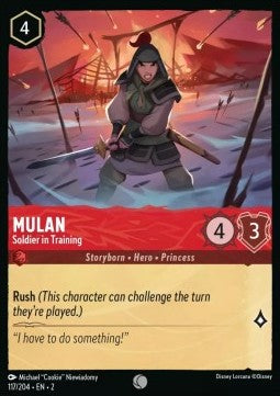 Mulan - Soldatin in Ausbildung 2ROF-117 Common Boosterfrisch Englisch Foil
