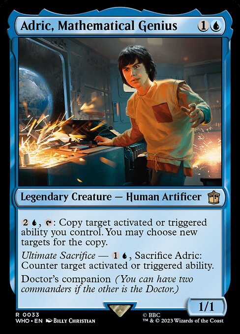 Adric, Mathematical Genius WHO-33 Rare Near Mint Englisch Foil