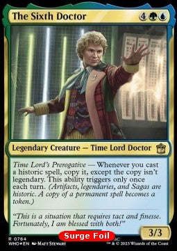 The Sixth Doctor XWHO-764 Rare Near Mint Englisch Foil