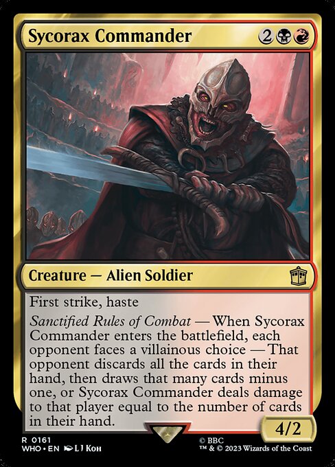 Sycorax Commander WHO-161 Rare Near Mint Englisch Foil