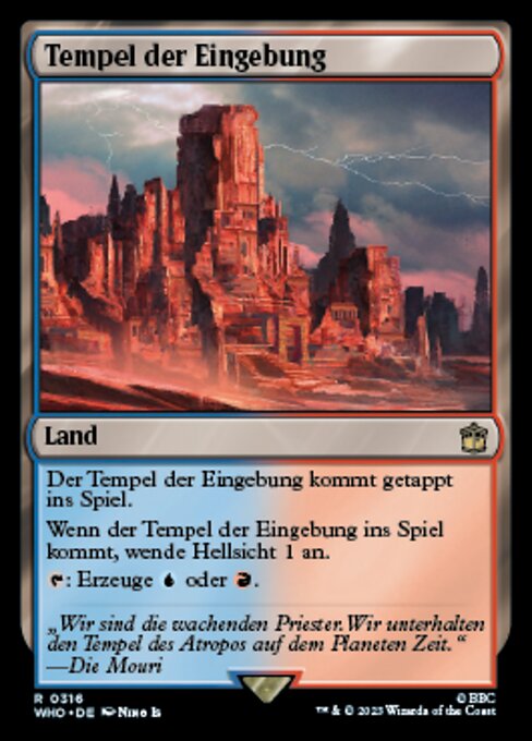 Tempel der Eingebung WHO-316 Rare Near Mint Deutsch