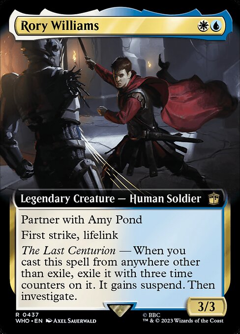 Rory Williams (V.1) XWHO-437 Rare Excellent Englisch Foil