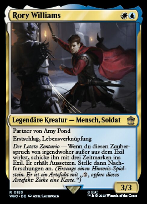 Rory Williams WHO-153 Rare Near Mint Deutsch