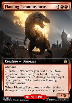 Brennender Tyrannosaurus (V.3) XWHO-976 Rare Excellent Englisch Foil