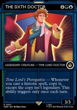 Der Sechste Doctor (V.2) XWHO-557 Rare Near Mint Englisch Foil