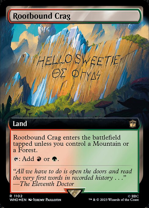 Rootbound Crag XWHO-1102 Rare Near Mint Englisch Foil