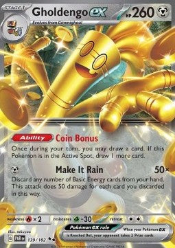 Gholdengo ex PAR-139 Double Rare Excellent Englisch