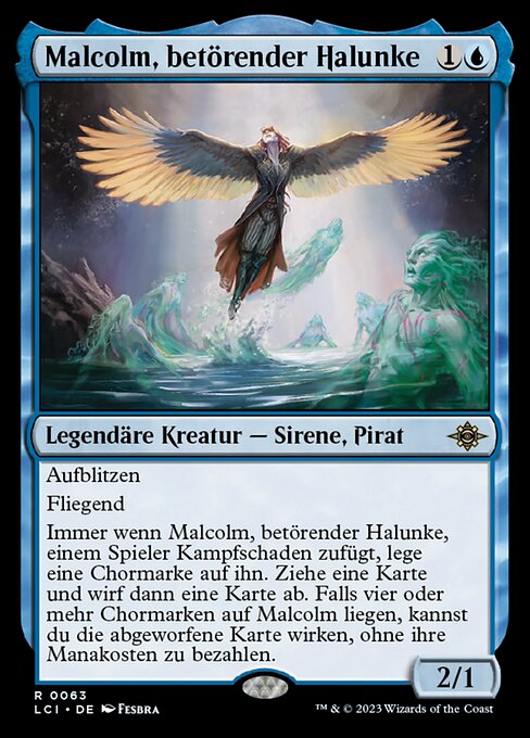 Malcolm, betörender Halunke LCI-63 Rare Excellent Deutsch Foil