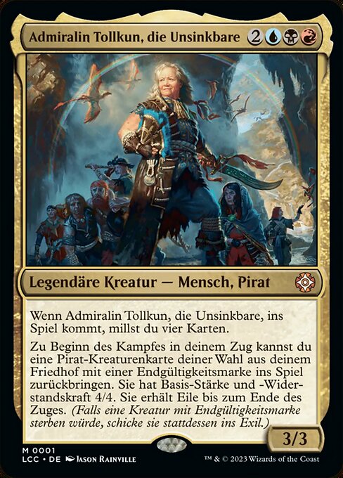 Admiralin Tollkun, die Unsinkbare LCC-1 Mythic Near Mint Deutsch Foil