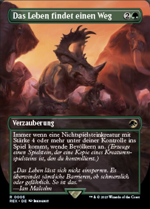 Life Finds a Way (V.1) REX-5 Rare Near Mint Deutsch