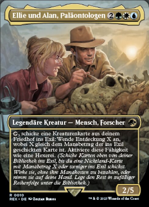 Ellie and Alan, Paleontologists (V.1)  REX-10 Near Mint Deutsch