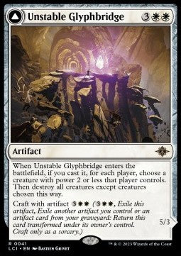 Instabile Glyphenbrücke // Sandwirbel-Wanderglyphe LCI-41 Rare Near Mint Englisch Foil