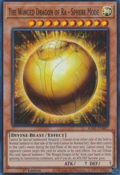 Der geflügelte Drache von Ra - Kugelmodus (V.1) RA01-007 Super Rare Near Mint Deutsch 1. Auflage