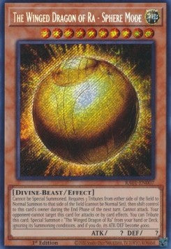 Der geflügelte Drache von Ra - Kugelmodus (V.3) RA01-007 Secret Rare Near Mint Deutsch 1. Auflage