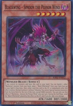 Schwarzflügel - Simoon der Toxinwind (V.1) RA01-012 Super Rare Near Mint Deutsch 1. Auflage