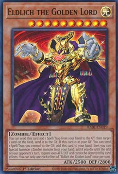 Eldlich der goldene Lord (V.2) RA01-019 Ultra Rare Near Mint Deutsch 1. Auflage