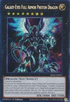 Galaxieaugen-Körperpanzer-Photonendrache (V.3) RA01-037 Secret Rare Near Mint Deutsch 1. Auflage