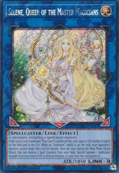 Selene, Königin der Meistermagier RA01-DE047 Platinum Secret Rare Excellent Deutsch 1. Auflage